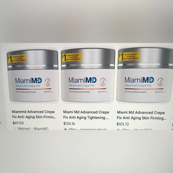 MiamiMD Advanced Crepe Fix Cream 3 jars - NWOT - Picture 4 of 4